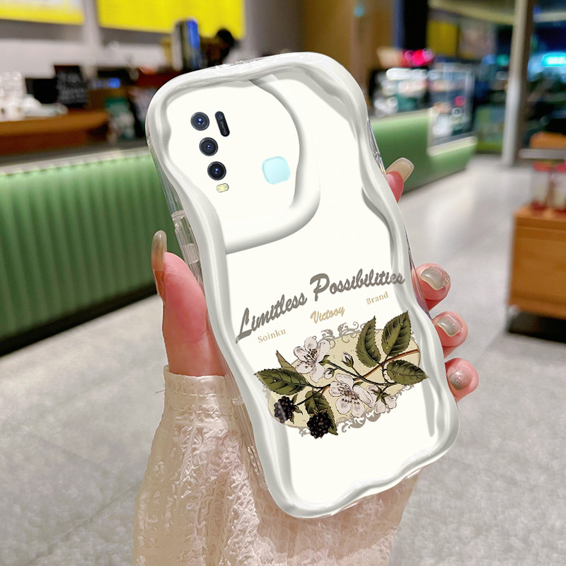 Casing Hp Untuk VIVO Y50 VIVO Y30 VIVO Y30i Case Casing Softcase pelindung silikon Bunga-bunga canti