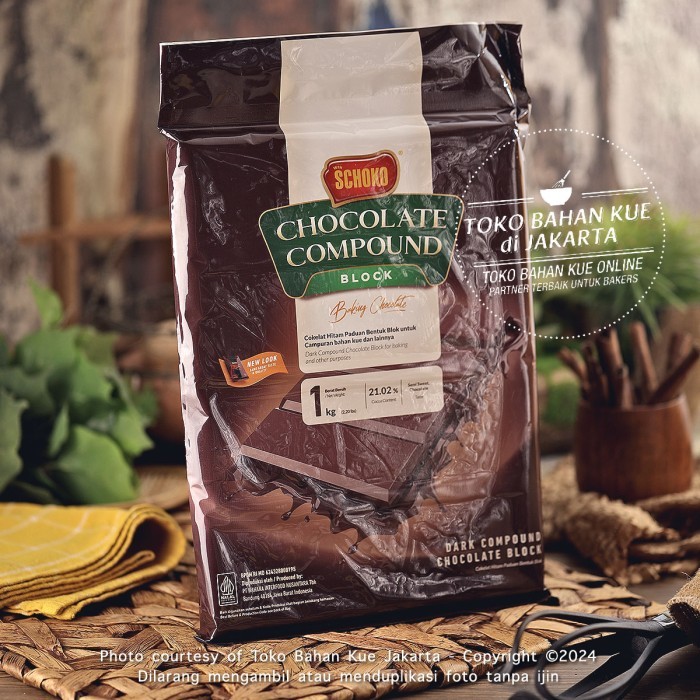 

Schoko Dark Compound Grande 1Kg Chocolate Cokelat Baking Coklat Cocoa