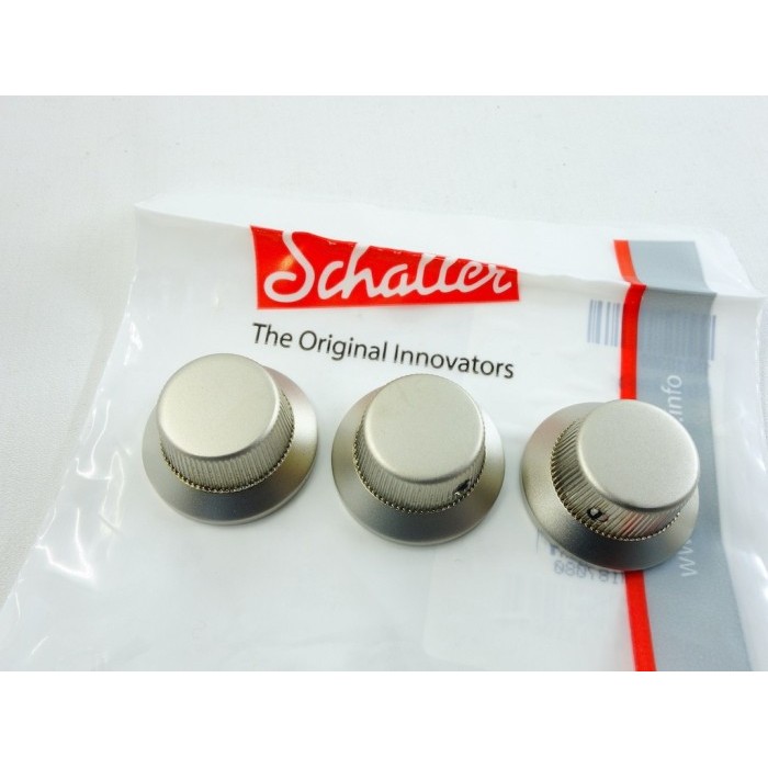 Schaller Stratocaster Knobs Satin Pearl
