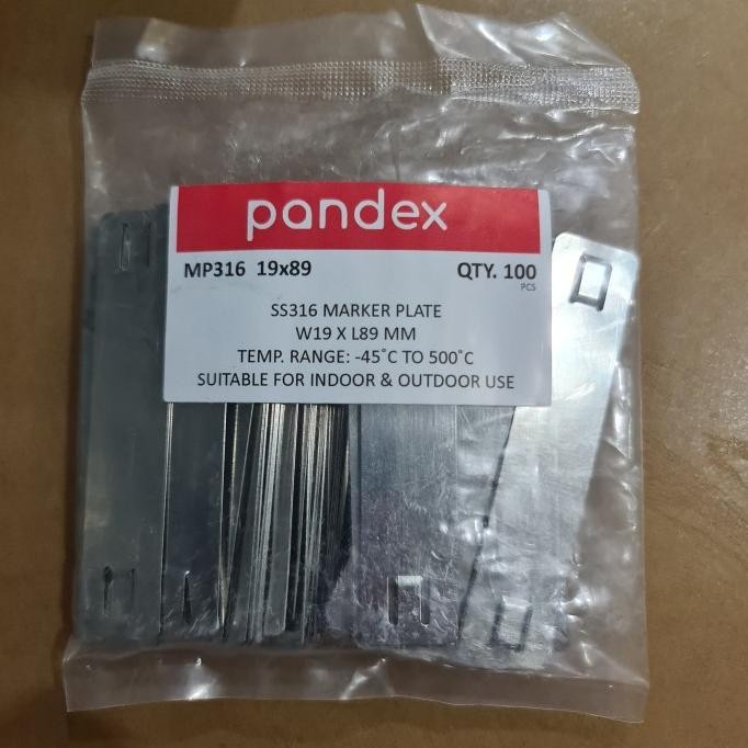 

[ R.A.B ] Pandex Stainless Steel Marker Plate Mp316 Cable Ties 19Mm 89Mm 1 Pack