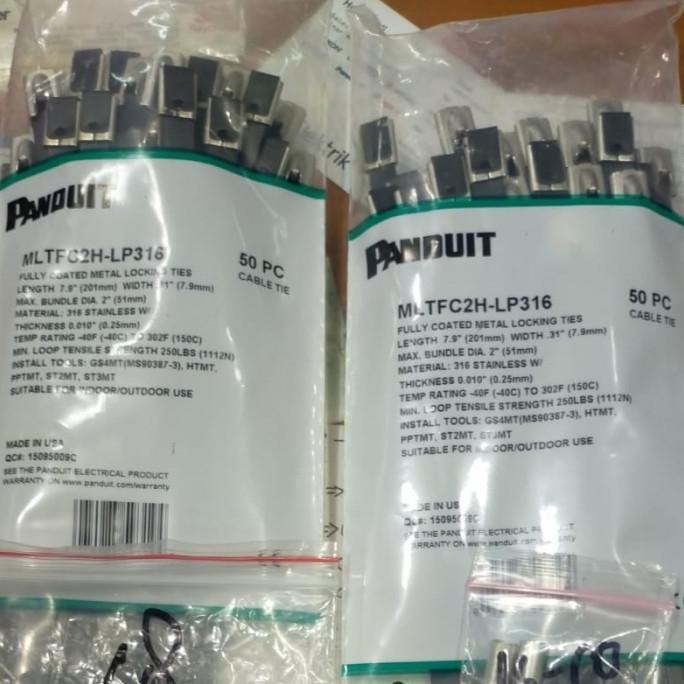 

[ R.A.B ] Panduit Fully Coated Cable Ties L: 7.9 W: 0.31 Mltfc2H-Lp316 @50 Pcs