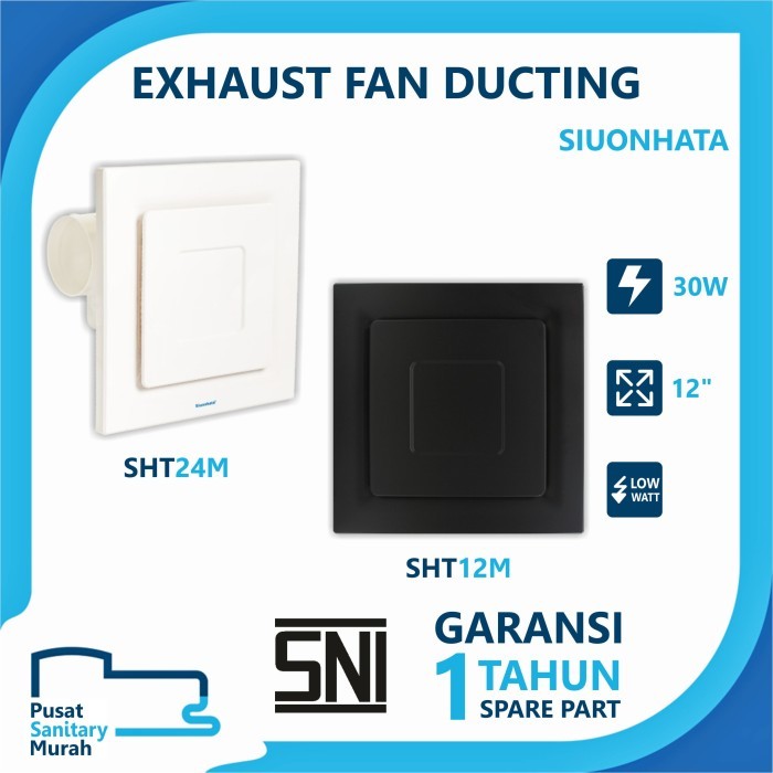 Eixo Exhaust Fan / Hexos Plafon 24L Ducting Size 30X30Cm Power 30W