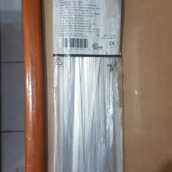 

[ R.A.B ] Panduit Stainless Steel Cable Ties L: 521Mm W: 4.6Mm Mlt6S-Cp 100 Pcs