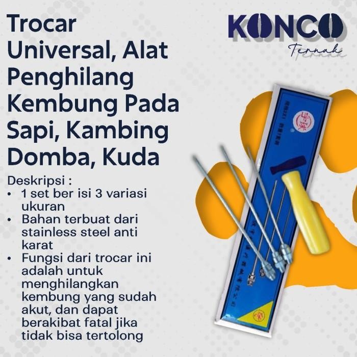 

Trocar Universal Alat Penghilang Kembung Pada Sapi Kambing Domba Kuda Hewan