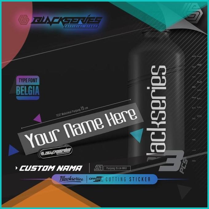 

Stiker Custom Nama Botol 140BZ4 sparepart