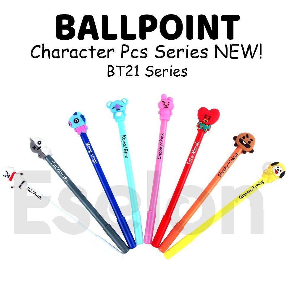 

1pc Pulpen Gel Korean Series BT21 / 1 buah Pulpen gel fancy
