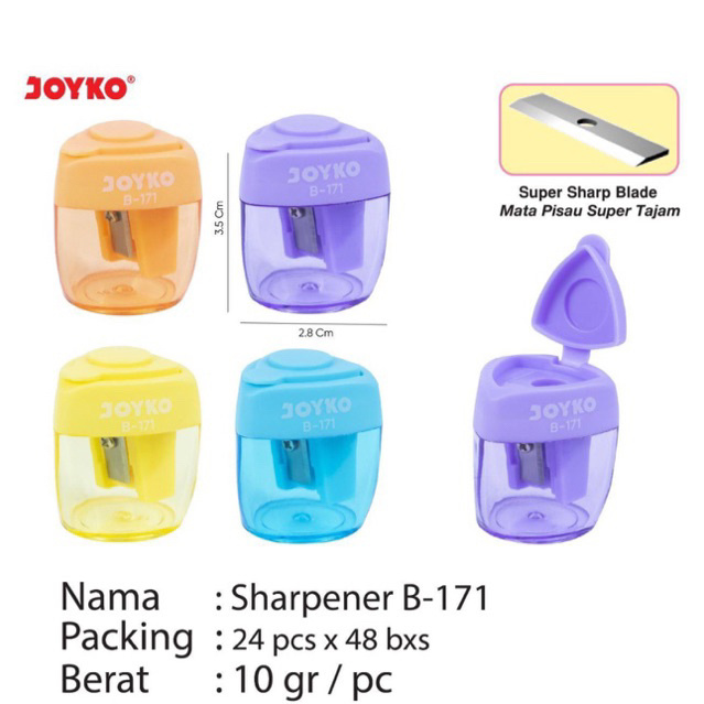 

( 1pcs ) Rautan B 171 / Sharpener / Kerukan / Serutan / Peruncing B-171 B171 Joyko