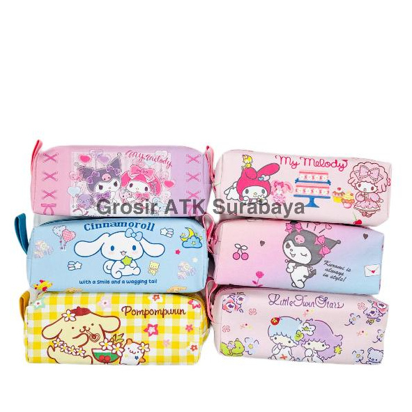 

Kotak Tempat Pensil Resleting Sanrio My Melody Cinnamorol Kuromi Pompompurin Little Twin Stars