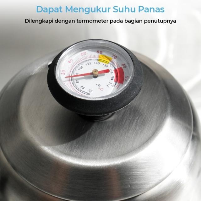 Kettle / Teko Leher Angsa Barista Kopi Berkualitas - Non Termometer