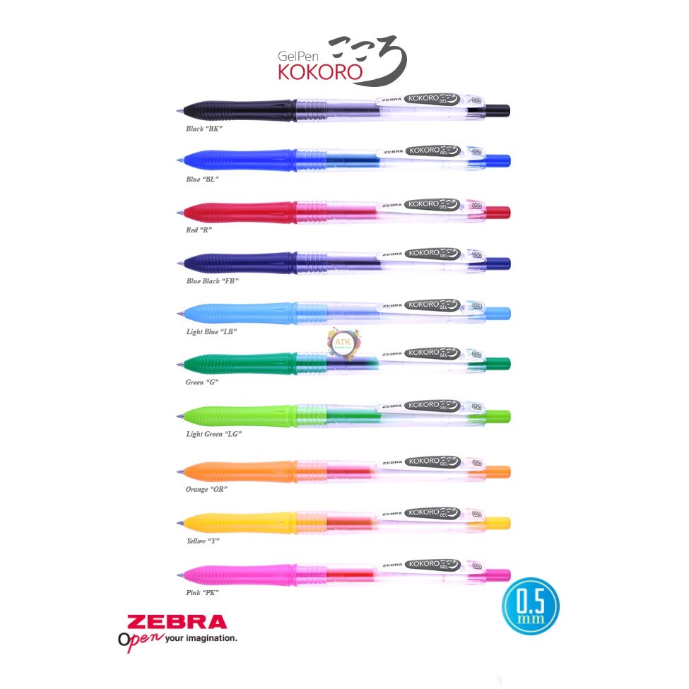 

Pulpen Kokoro Gel 0.5 mm Ready Semua Warna- Satuan