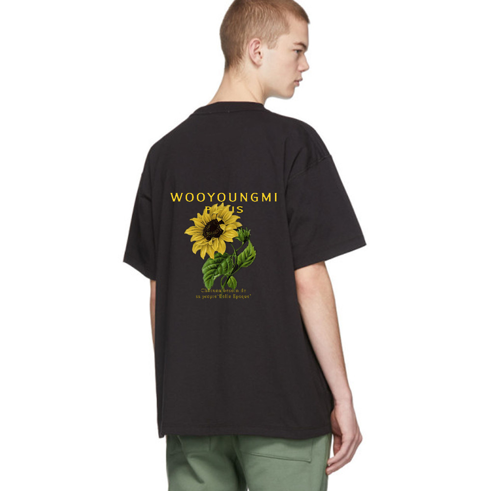 Kaos Bermotif Bunga Matahari Desainer Wym Gaya Korea 2023