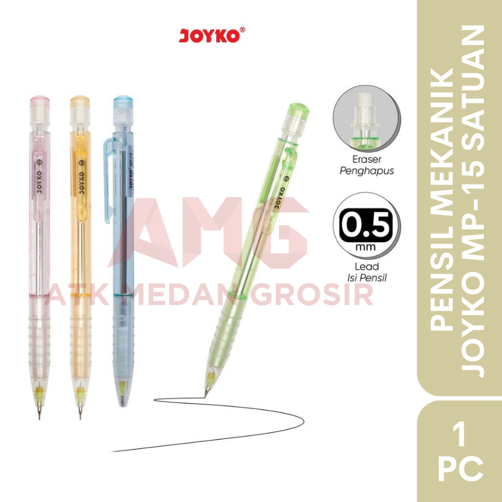 

PENSIL MEKANIK JOYKO MP-15 0.5MM PER PCS SATUAN