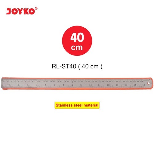 

Stainless Steel Ruler / Penggaris Besi Joyko RL-ST40 40 cm 40cm