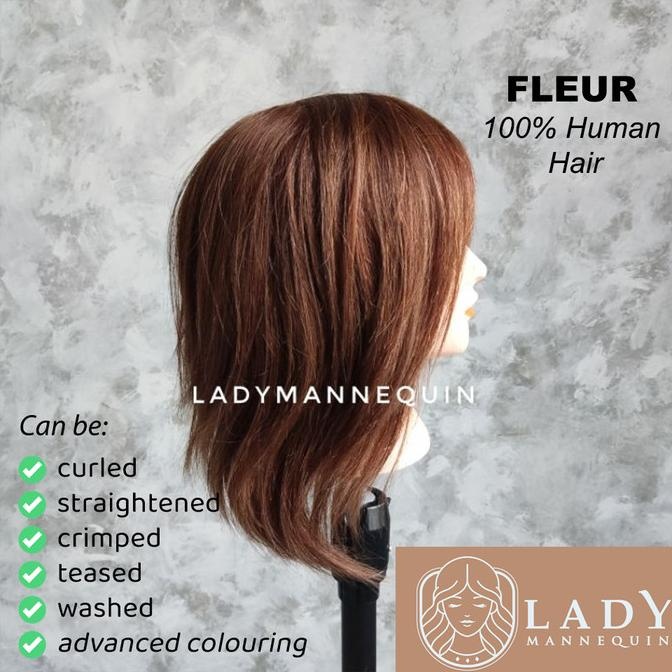 (FLEUR) Manekin Rambut Kepala / Patung Rambut Hairdo JRS