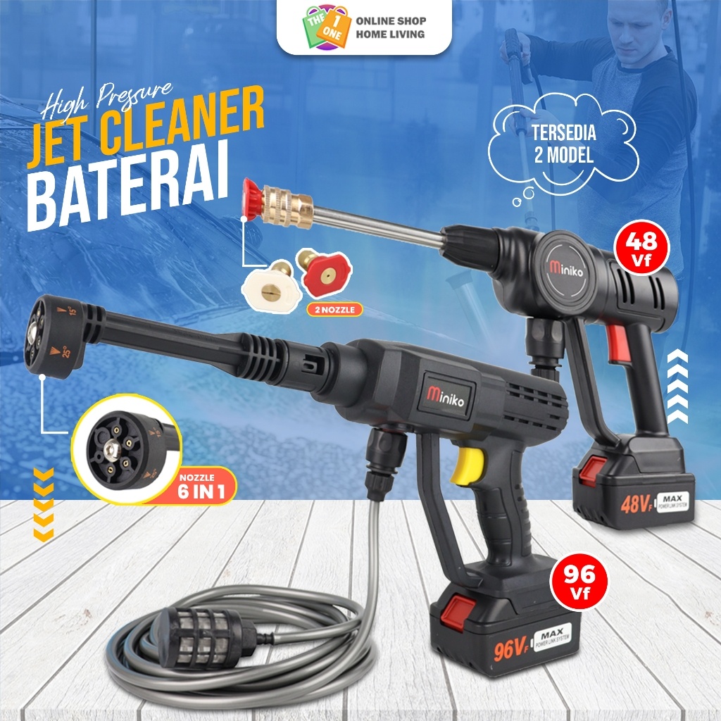 READY Jet Cleaner Cordless 48Volt Dan 96Volt Paket Alat Cuci Motor Mobil Miniko