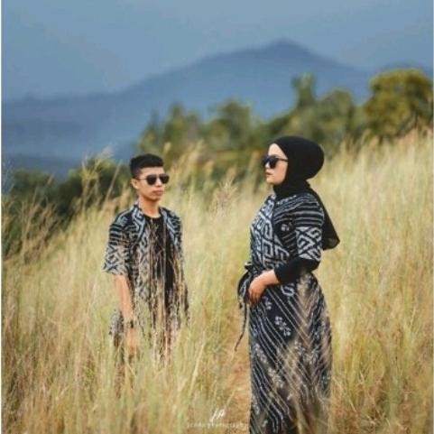 Couple pasangan prewedding couple tenun couple kondangan Dress kimono H24S