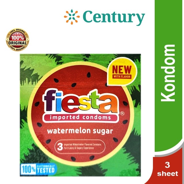 FIESTA WATER MELON SG CONDOMS ISI 3 PCS / ALAT KONTRASEPSI