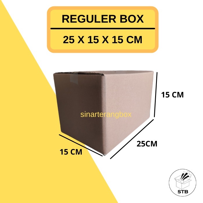 

25 X 15 X 15 CM KARDUS BOX POLOS KARTON PACKING KARDUS COKLAT BARU