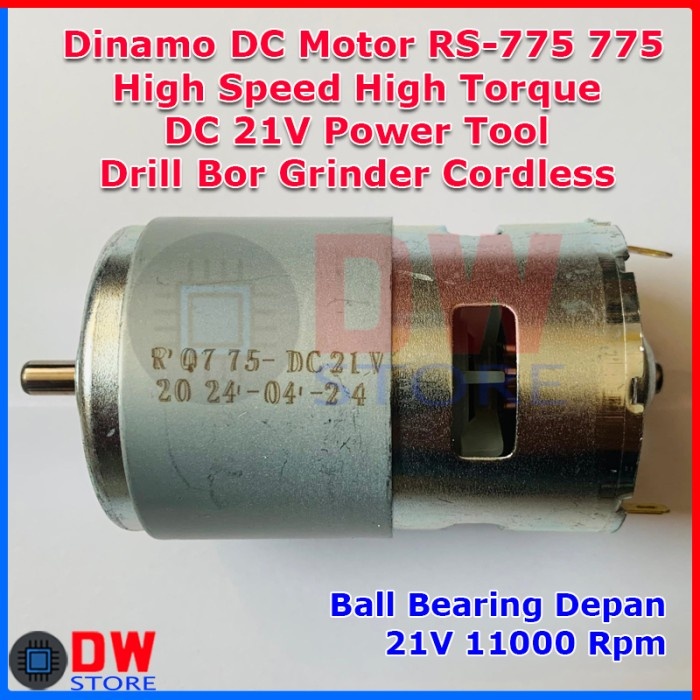DINAMO DC MOTOR RS-775 775 DC 21V POWER TOOL IMPACT WRENCH BOR DRILL GERINDA GRINDER BATERAI