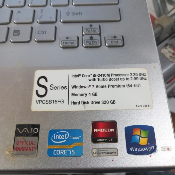 MESIN LAPTOP SONY VAIO CORE I5 PCG-41213W