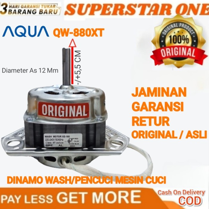 DINAMO PENCUCI MESIN CUCI AQUA QW-880XT