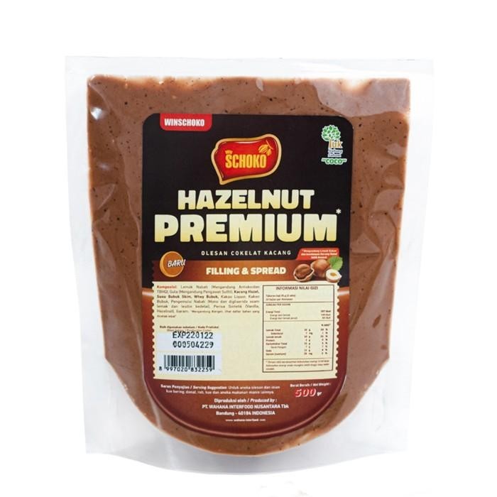 

SCHOKO Hazelnut Premium Filling & Spread - 500 Gr / Selai Coklat Kualitas Terbaik