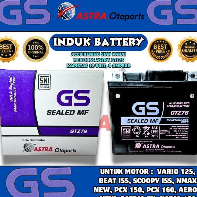 Aki Motor Satria Fu 150 Gs Astra Gtz7S Mf Aki Kering