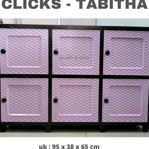 Lemari Plastik Tabitha Clis Tower 3 Meja Tv Plastik Serbaguna