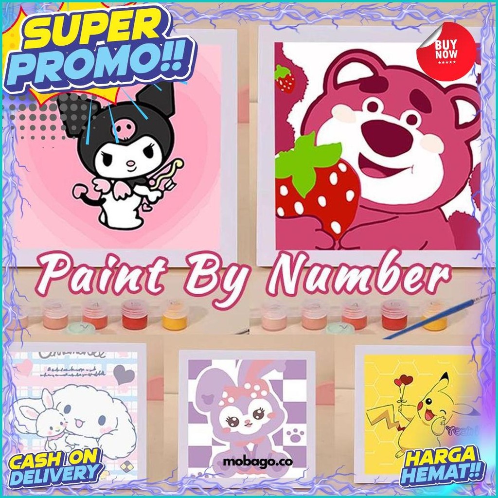 

Paint By Number Kanvas Lukis Canvas Diy Painting Canvas Painting By Number /Sanrio Melukis Mewarnai Kanvas Nomor Prakarya Anak 18 X 18 Pokemon Lotso Kuromi Murah