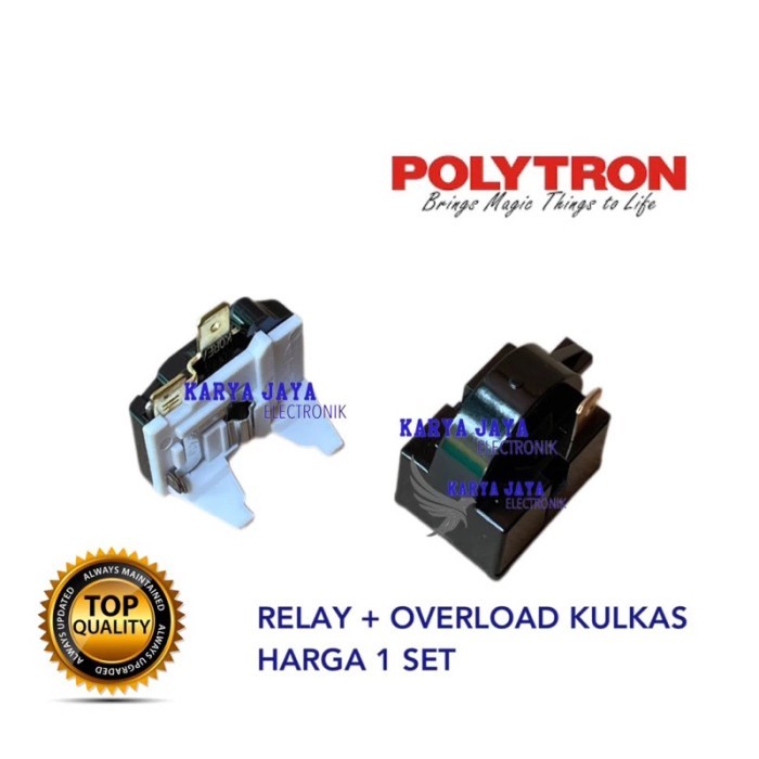 RELAY OVERLOAD KULKAS POLYTRON 1 PINTU / RELAY KULKAS POLYTRON 1 PINTU