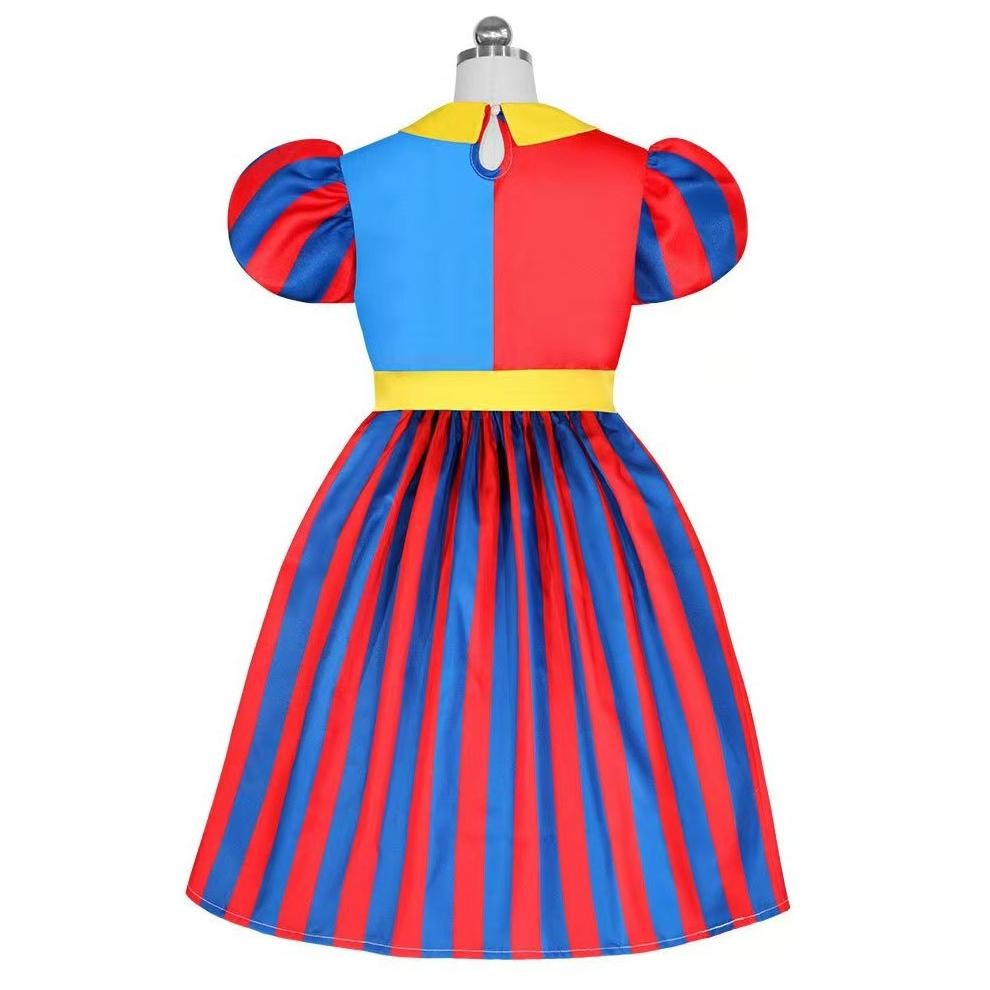 DFG Pomni Costumes Kids Dress Costume Cartoon TV Amazing Cosplay Digital Circus Disguise Glove Hat C