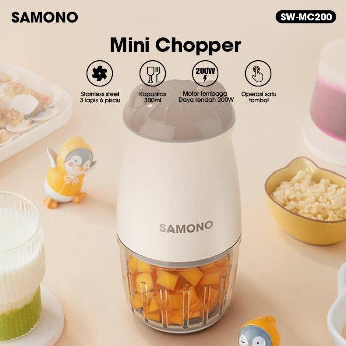 Food Chopper Mini Kaca Blender Mpasi Coper Bumbu Choper Copper Samono