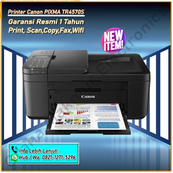 Printer Canon PIXMA TR4570S TR 4570S (Print, Scan,Copy,Fax,Wifi)