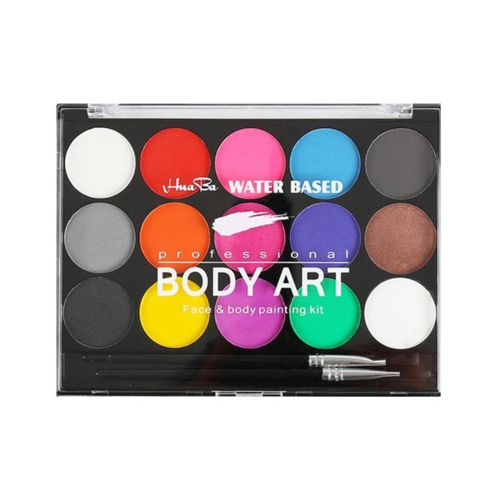 

Seka - Premium Fpwc Palet 15 Warna Face Paint Watercolor Painting Makeup Oil Special Effect Lukis