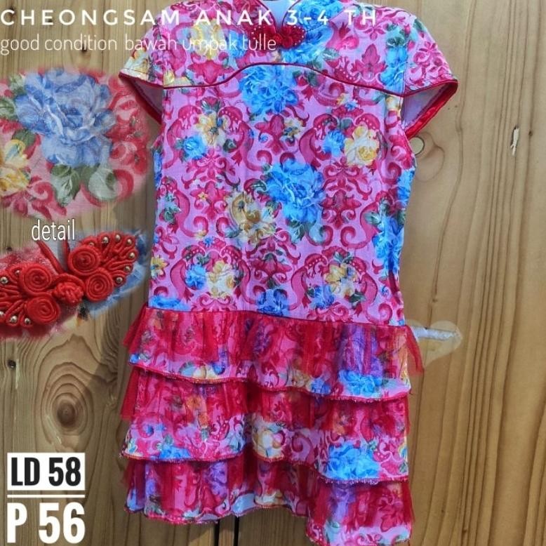 TYR PL prelove Dress anak perempuan 3-4 tahun cheongsam scuba bordir jeans snoopy jumpsuit JP pernah