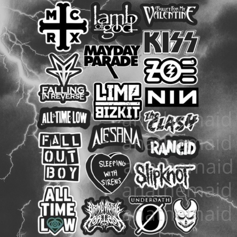 

anathemaid sticker pack band poppunk series