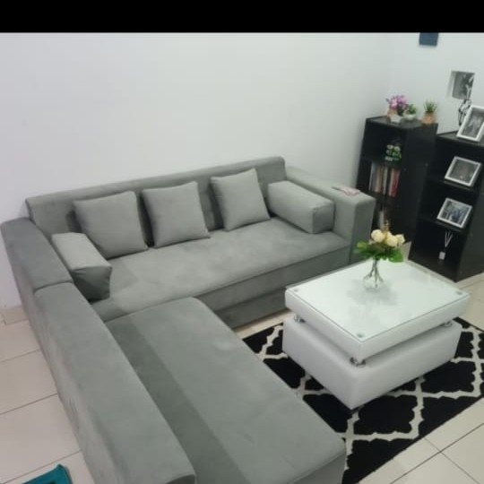 kursi sofa minimalis leter L