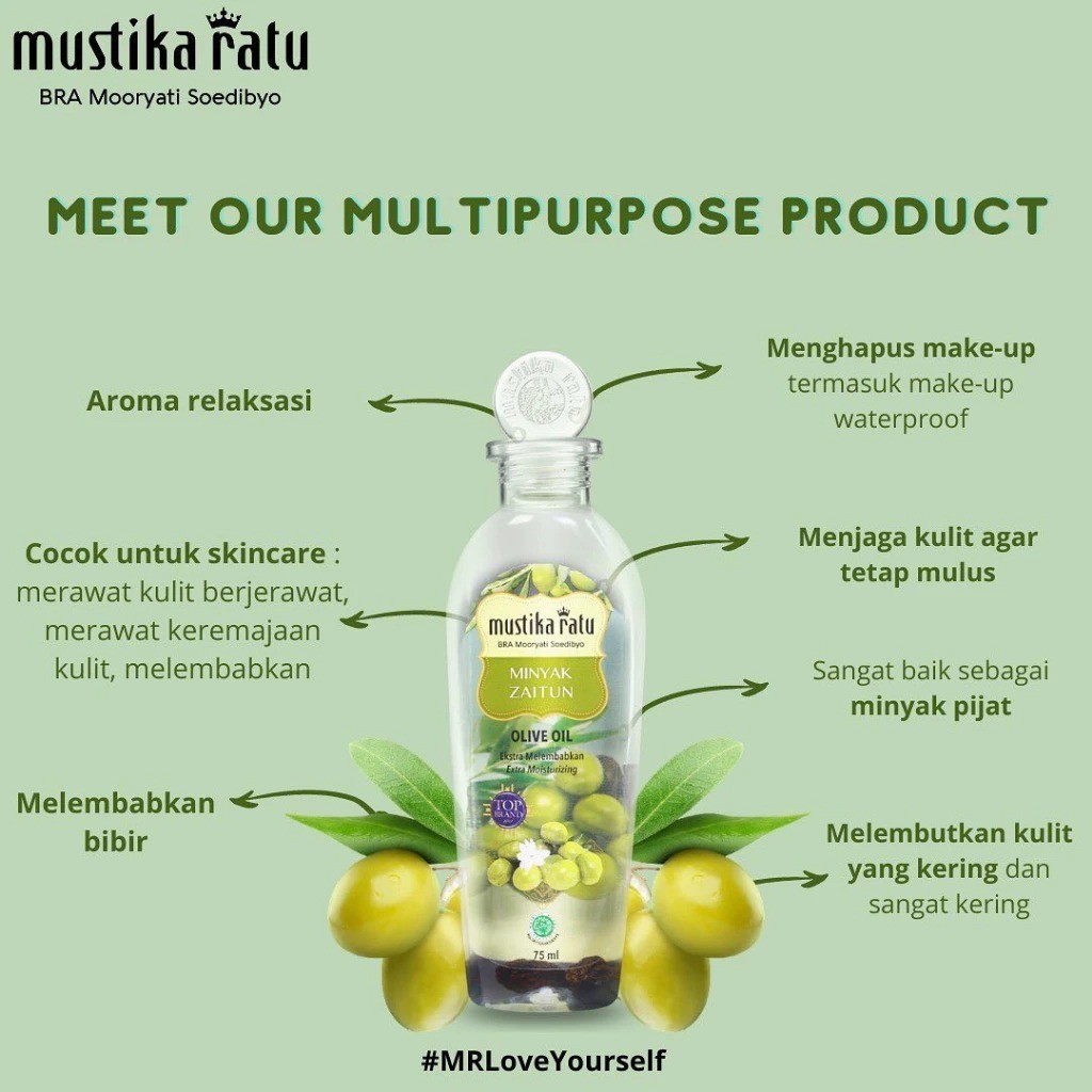 MUSTIKA RATU MINYAK ZAITUN 75ML MURAH [PRODUK TERPERCAYA ASLI]