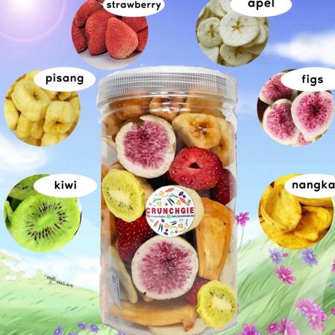 

1L Keripik Buah Fruit Chips Vacuum Fried Keripik Strawberry