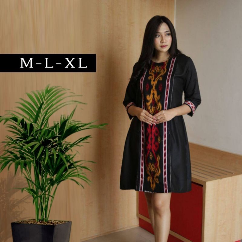 Dress Sexy DRES DRESS WANITA POLOS SONGKET KONDANGAN GEREJA BATIK KOMBINASI EME Store