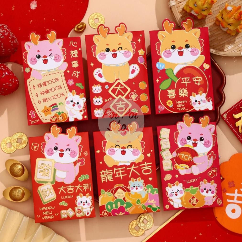 

GHT Angpao Imlek 3D Naga 2024 Kuping Pendek HJ Timbul Ampau Amplop Angpau Sincia Termurah Angpau Harga Grosir Termurah TERLARIS