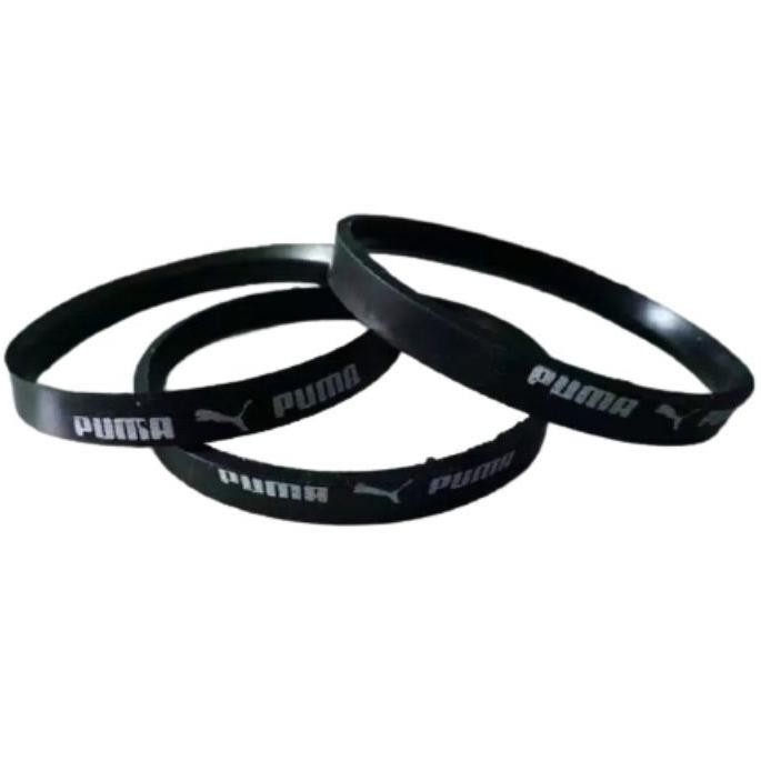 Gelang karet pria wanita keren fashion sporty hitam BRANDED