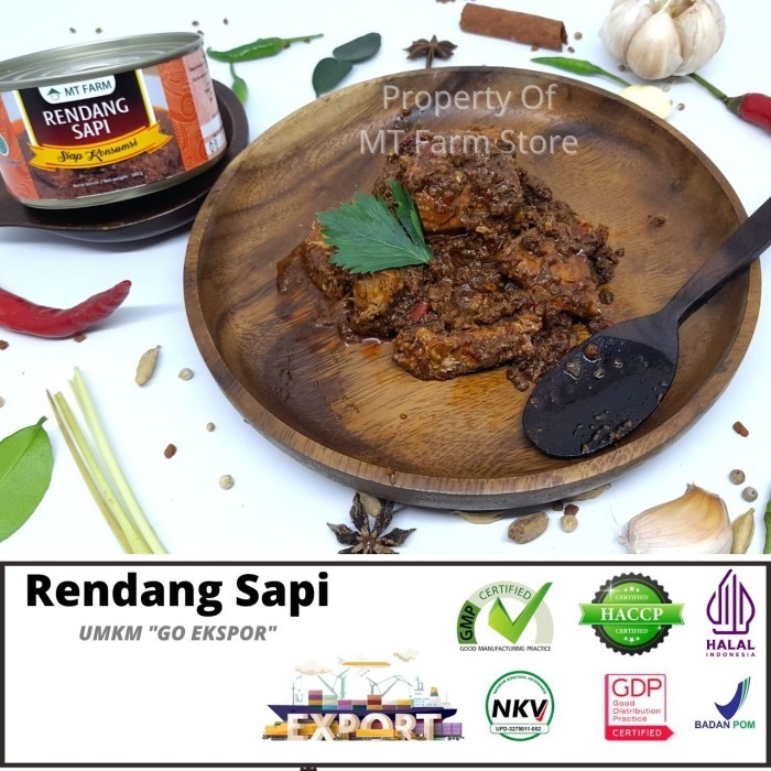 

Lhiu Rendang Sapi Siap Saji Makanan Instan Bumbu Asli Rendang Halal Mt Farm