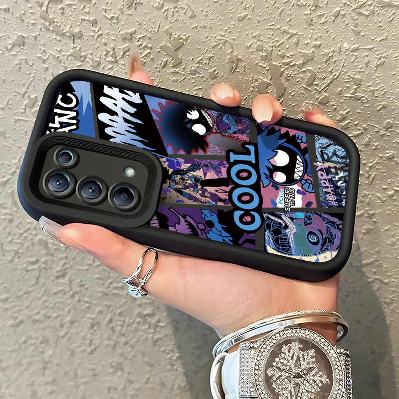 Casing Hp OPPO Reno 5 OPPO Reno 5K Case HP casing Softcase ponsel orang wajah tersenyum ungu silikon