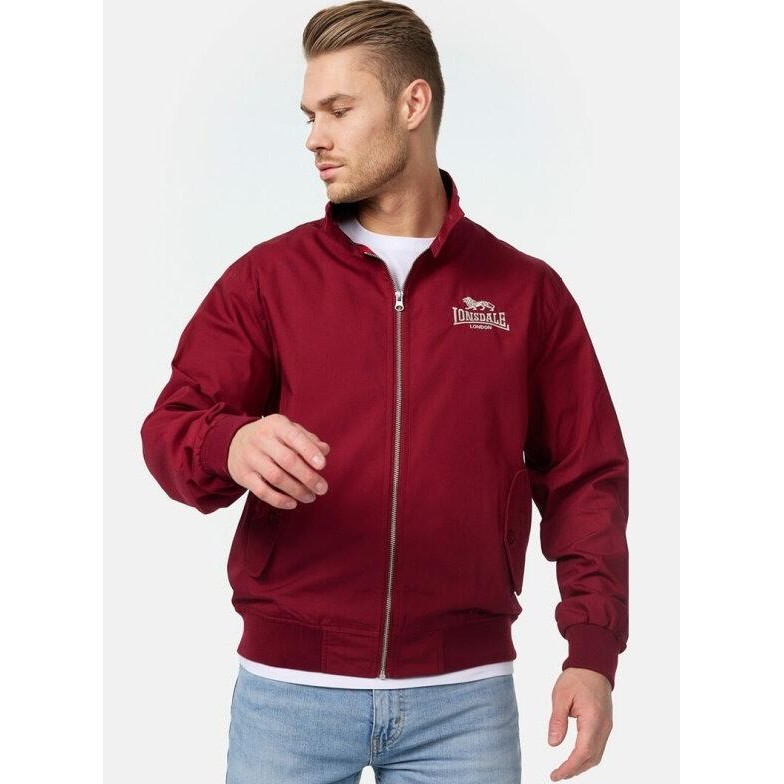 Jual Lonsdale Harrington Classic Slimfit Jacket (Burgundy) Original