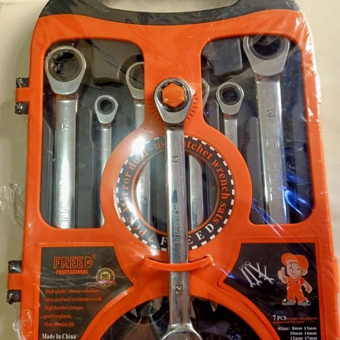 Terbaik Kunci Ring Pas Rachet Set 7Pcs Freed