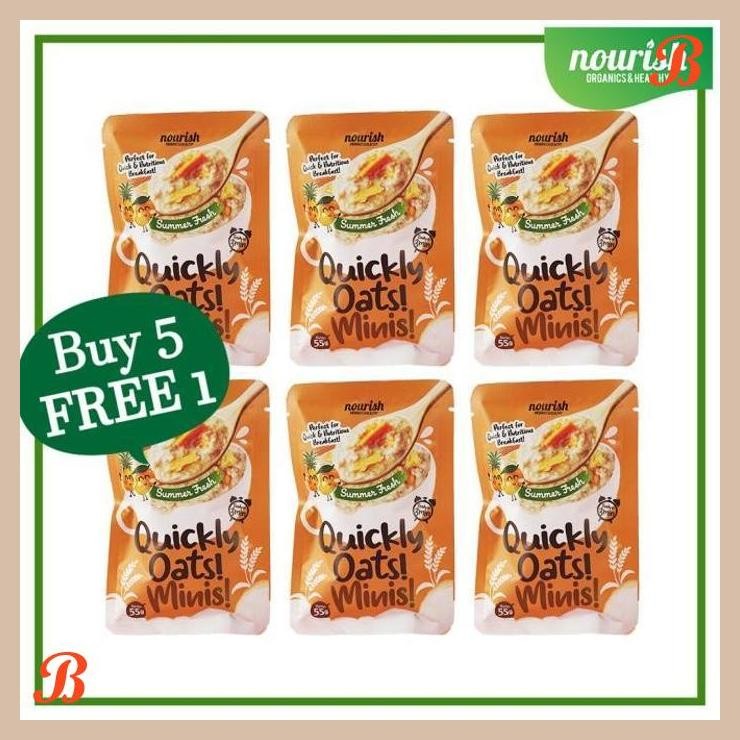 

| NN | BUY 5 GET 1 FREE QUICKLY OATS! MINIS! INSTANT OATMEAL SUMMER FRESH