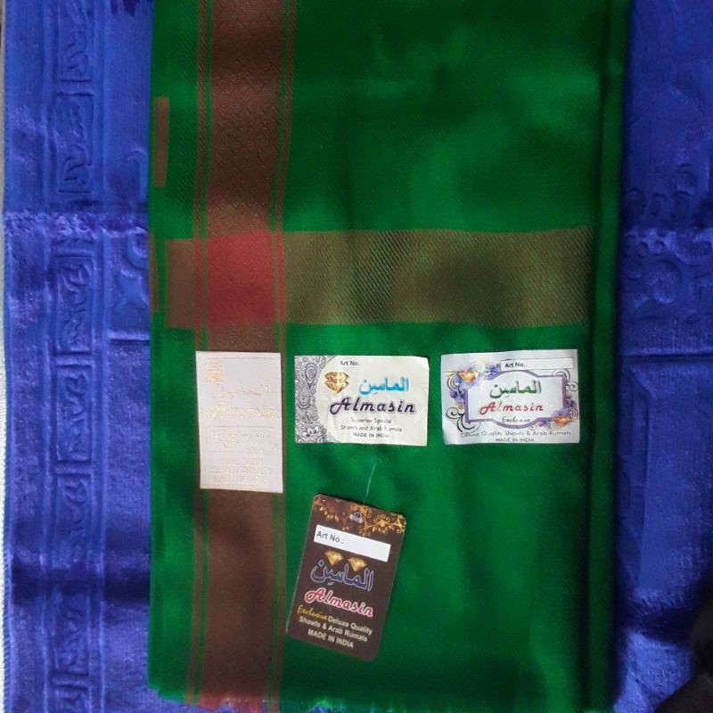 surban almasin hijau sorban rumbai almasin shawl almasin