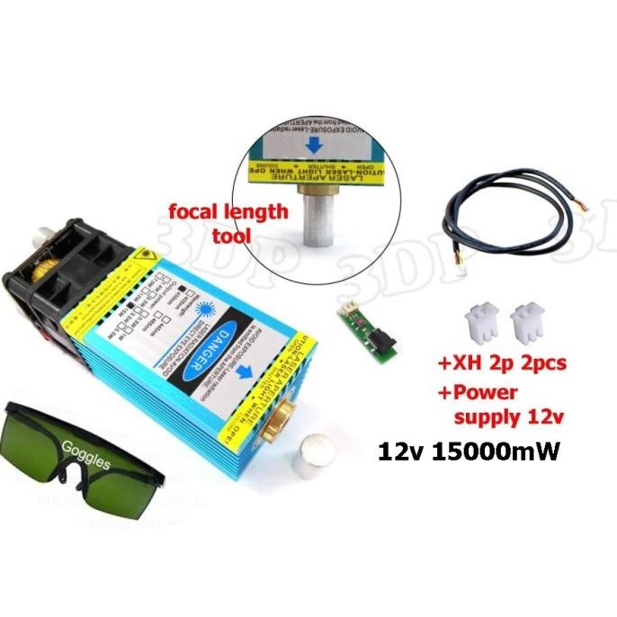 Laser Module 15W 445Nm 12Vdc  Ready