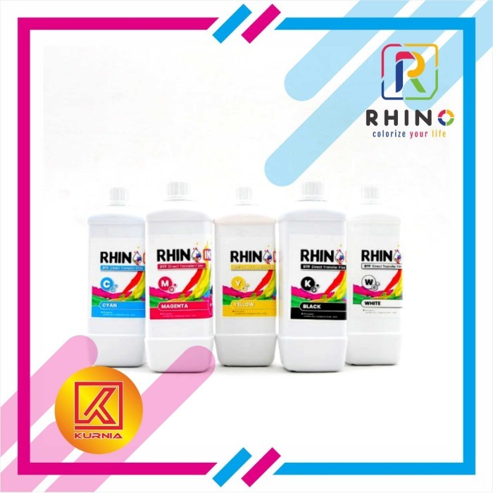 

Rhino Ink Tinta DTF (Direct Transfer Film) - Kualitas Premium 1 Liter